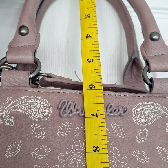 Wrangler Pink Paisley Satchel Handbag Crossbody Bag - Picture 8 of 16